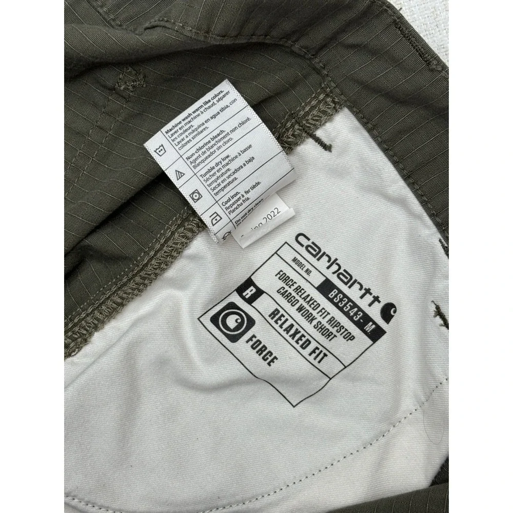 Carhartt Force Relaxed Fit Ripstop Cargo Work Shorts Mens 48 Olive Green 11